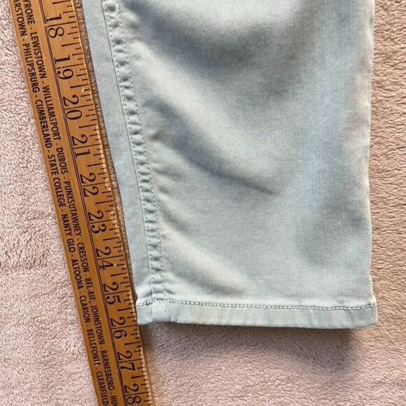 Anthropologie Level 99 Jeans Women 27 Mint Lily Roll Up Crop Mid Rise Distressed - Picture 6 of 14